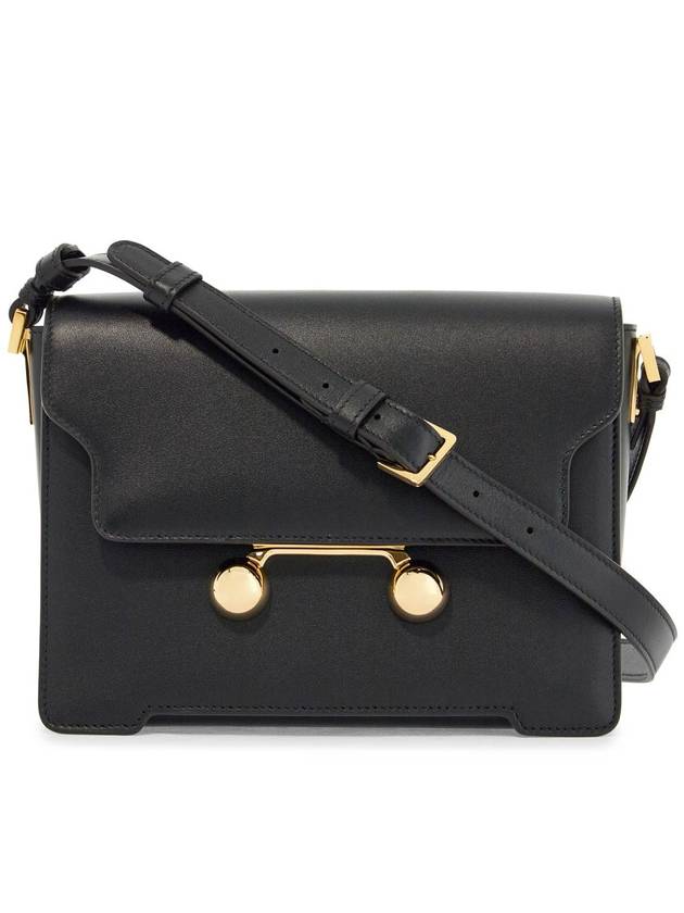 Trunkaroo Medium Leather Shoulder Bag Black - MARNI - BALAAN 2