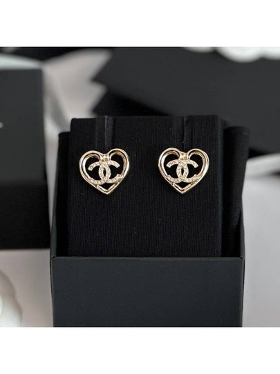 Heart CC Earrings Gold - CHANEL - BALAAN 2