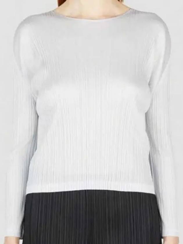 Pleated Please Issey Miyake Classic Long Sleeve Crew Neck Top - ISSEY MIYAKE - BALAAN 1