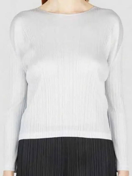 Pleated Please Issey Miyake Classic Long Sleeve Crew Neck Top - ISSEY MIYAKE - BALAAN 1