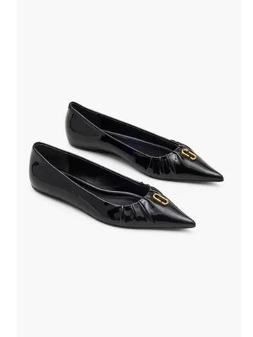 Patent Leather J Marc The Pointy Toe Ballerina Black MS1AW24001BKX - MARC JACOBS - BALAAN 1