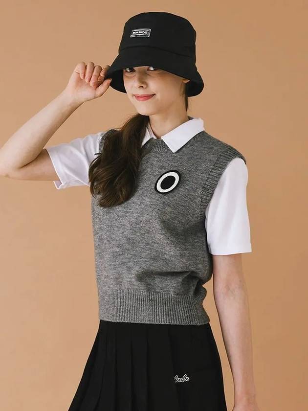 Crew neck knit vest GRAY - MONBIRDIE GOLF - BALAAN 4