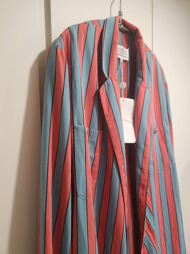 Patch pocket striped crossover shirt jacket Maison Margiela - MAISON MARGIELA - BALAAN 6