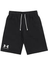 Men's UA Rival Terry Shorts Black - UNDER ARMOUR - BALAAN 3