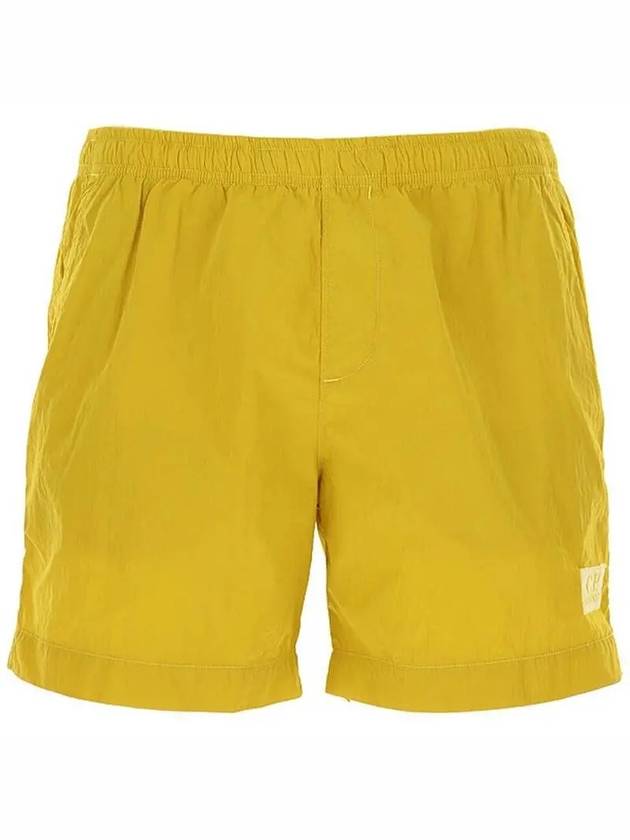 Men's Chrome Logo Patch Swim Shorts Yellow - CP COMPANY - BALAAN 2