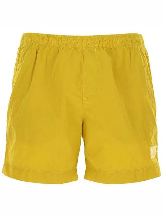 Men's Chrome Logo Patch Swim Shorts Yellow - CP COMPANY - BALAAN 2