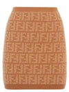 Cashmere H-Line Skirt Brown - FENDI - BALAAN 2