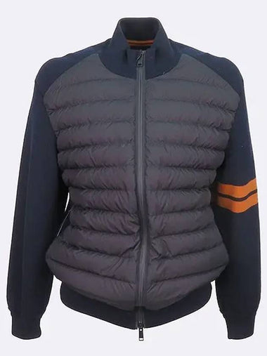 Zegna UCM92A6 navy color knit padded jacket - ERMENEGILDO ZEGNA - BALAAN 1