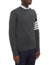 4 Bar Armband Classic Merino Wool Knit Top Dark Grey - THOM BROWNE - BALAAN 3