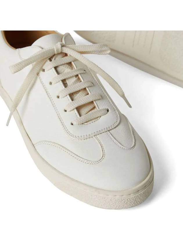 Deerskin Trainers Latex Sole Low Top Sneakers White - BRUNELLO CUCINELLI - BALAAN 4