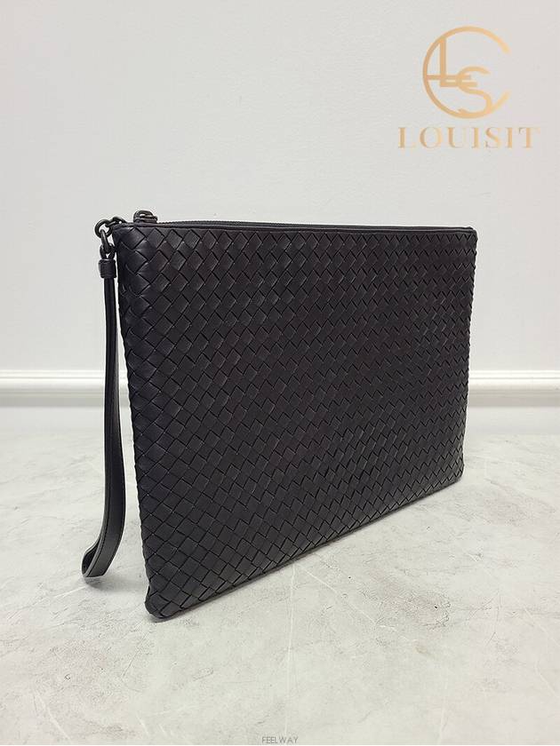 Used luxury goods Louis It Black intrecciato document strap clutch bag - BOTTEGA VENETA - BALAAN 3