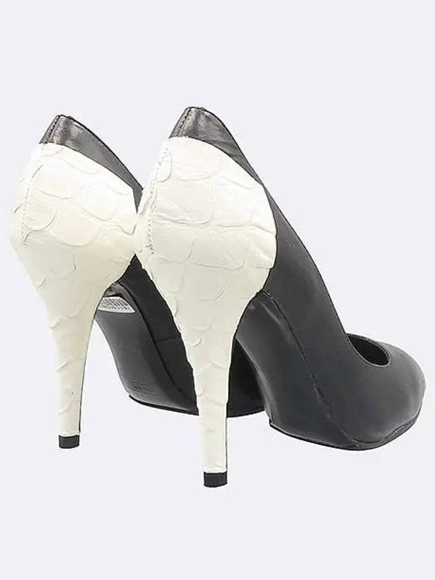 Armani Black White Leather Pumps Women s Shoes 230MM - GIORGIO ARMANI - BALAAN 5