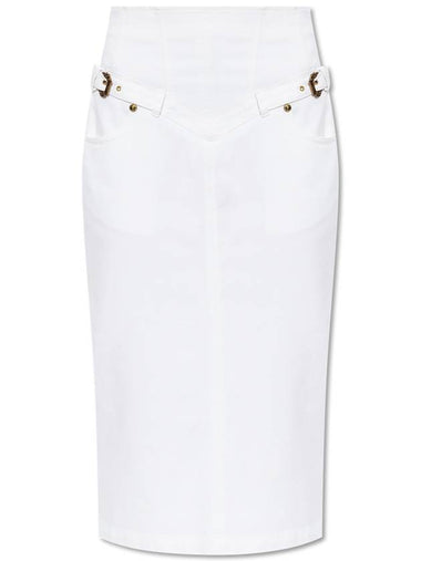 Versace Jeans Couture Denim Skirt, Women's, White - VERSACE - BALAAN 1