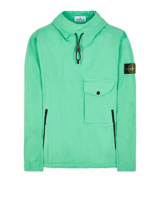 Supima Logo Patch Cotton Twill Anorak Green - STONE ISLAND - BALAAN 2