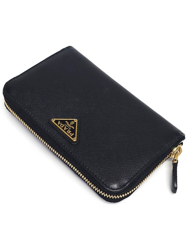 1M1157 Gold Logo Saffiano Medium Wallet - PRADA - BALAAN 3