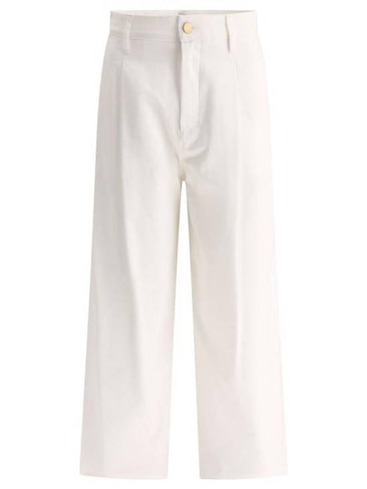 Vincent Cotton Wide Pants White - MAX MARA - BALAAN 2