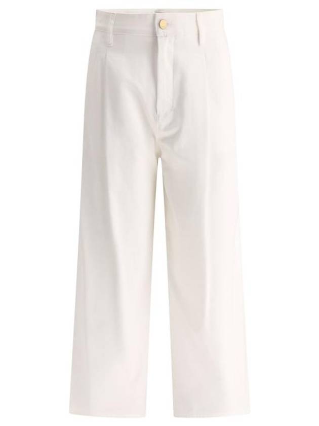 Vincent Cotton Wide Pants White - MAX MARA - BALAAN 2