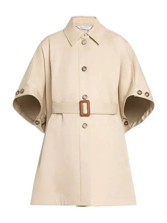 Agape Half Sleeve Poncho Jacket Beige - MAX MARA - BALAAN 2