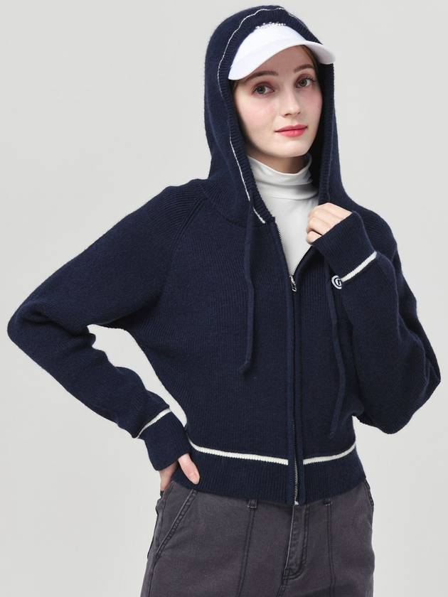 Doyou Know MC Women s Hooded Zip up Line Color Scheme Navy Cardigan DO6242KT19 1 - DOYOUKNOWMC GOLF WEAR - BALAAN 2