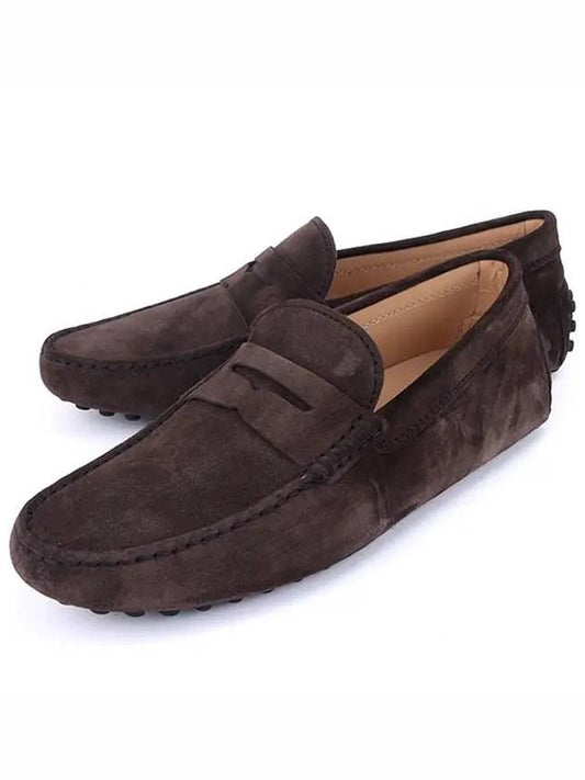 Men's Suede Gommino Driving Shoes Brown - TOD'S - BALAAN 2