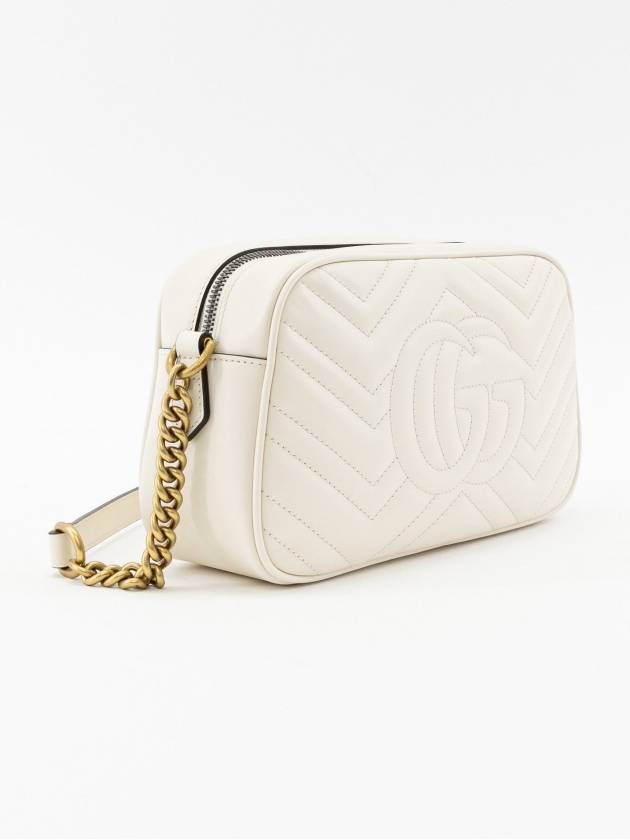 GG Marmont Matelasse Small Chain Shoulder Bag White - GUCCI - BALAAN 5