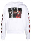 Men's Caravaggio Arrow Brushed Hoodie White - OFF WHITE - BALAAN 2