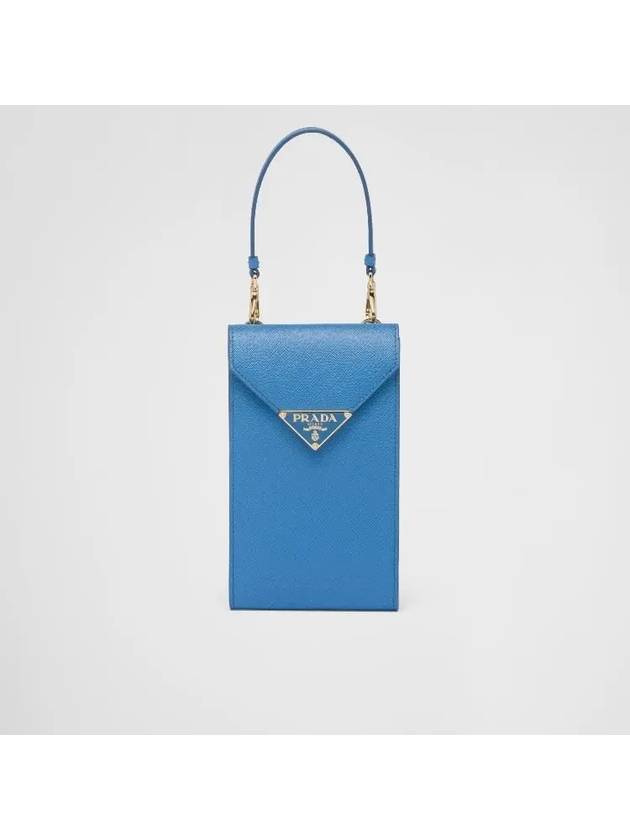 Saffiano Leather Mini Bag Blue - PRADA - BALAAN 1