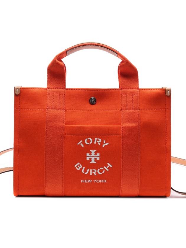 Logo Tote Bag Orange - TORY BURCH - BALAAN 3