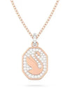 Swan Octagon Emblem Pendant Long Necklace Rose Gold - SWAROVSKI - BALAAN 2