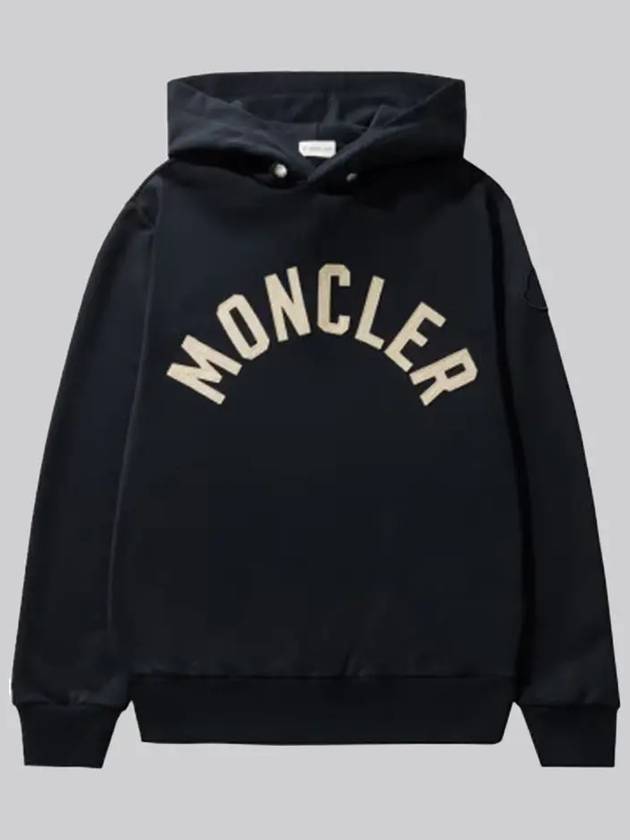 Logo Hoodie Night Blue - MONCLER - BALAAN 2