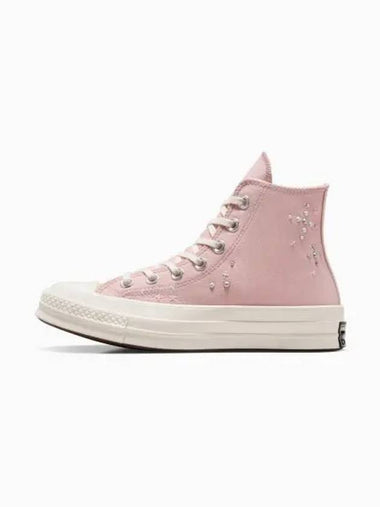 Chuck 70 Pearl Studs High Top Sneakers Pink - CONVERSE - BALAAN 1