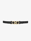 Gancini Leather Belt Black - SALVATORE FERRAGAMO - BALAAN 3