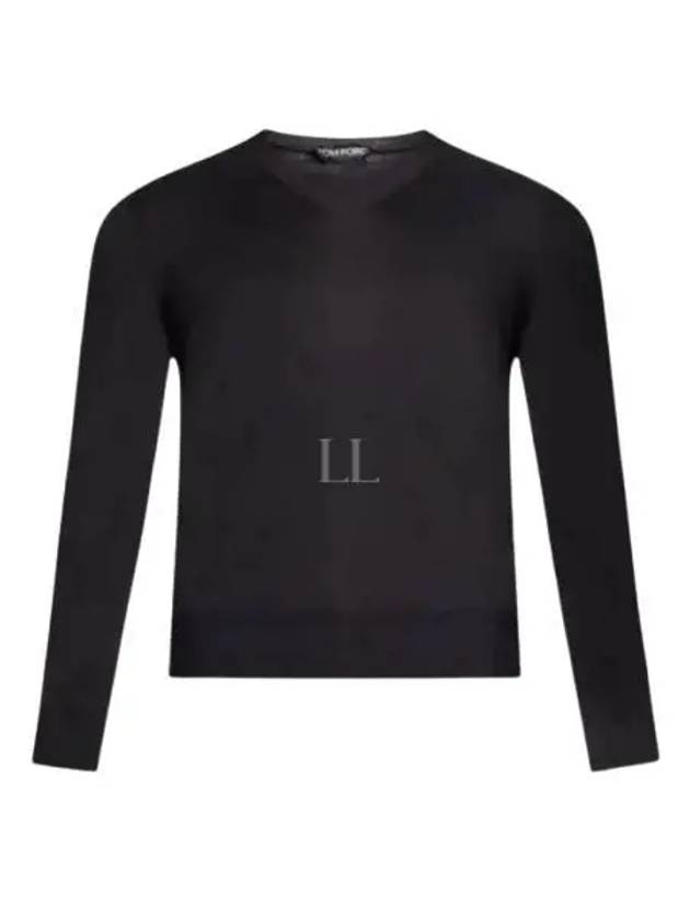 24 KVL003 YMC005S23 LB999 Cotton V neck Knit - TOM FORD - BALAAN 1