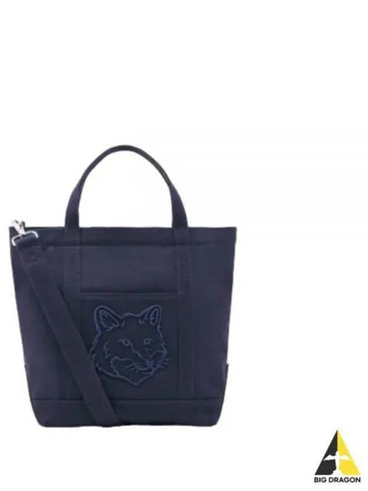 Fox Head Small Tote Bag Ink Blue - MAISON KITSUNE - BALAAN 2