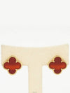 Van Cleef Arpels Vintage Alhambra Earrings Yellow Gold Carnelian 74197 - VANCLEEFARPELS - BALAAN 2