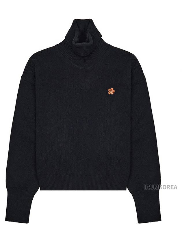 Boke Flower Wool Turtleneck Black - KENZO - BALAAN 2