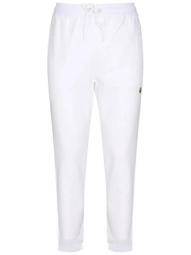 Jersey Jogging Fragment Casual Track Pants White - MONCLER - BALAAN 1