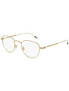 Eyewear Round Metal Eyeglasses Gold - MONTBLANC - BALAAN.