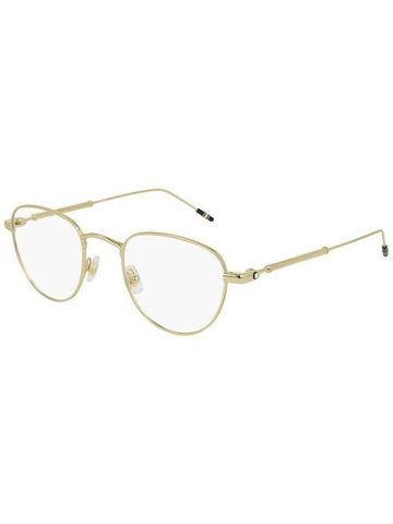 Eyewear Round Metal Eyeglasses Gold - MONTBLANC - BALAAN.