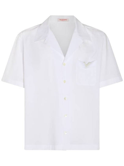 Men s V logo short sleeve shirt white - VALENTINO - BALAAN 2