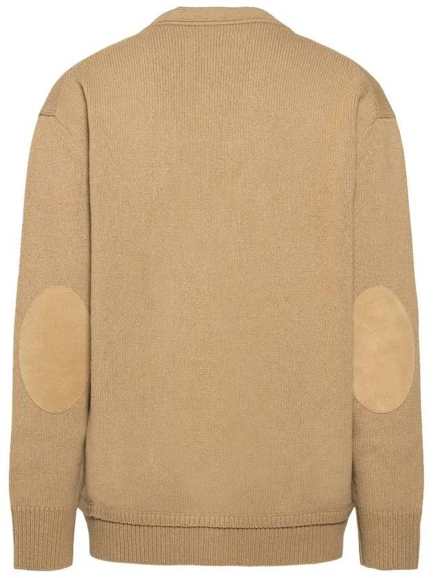 Elbow Patch Cardigan Beige - MAISON MARGIELA - BALAAN 3