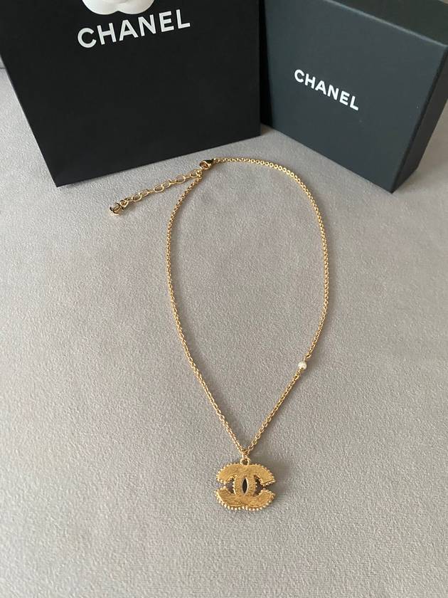 CC logo necklacepink jelly gold necklaceABD134 - CHANEL - BALAAN 7