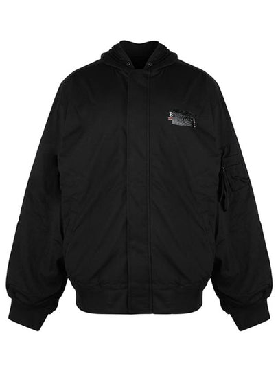 Gaffer Padded Cotton Bomber Jacket Black - BALENCIAGA - BALAAN 2