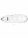 Men's Downtown Triangle Logo Leather Low Top Sneakers White - PRADA - BALAAN 4