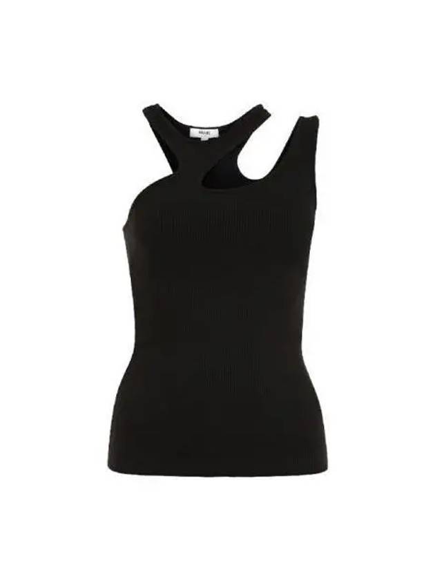 T shirt cutout Athena tank top black ivory - AGOLDE - BALAAN 1