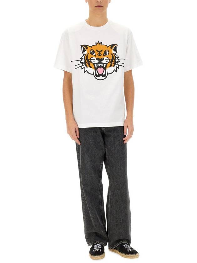 Kenzo "Happy Tiger" T-Shirt - KENZO - BALAAN 2