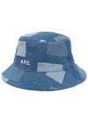 Logo Denim Bucket Hat Blue - A.P.C. - BALAAN 1