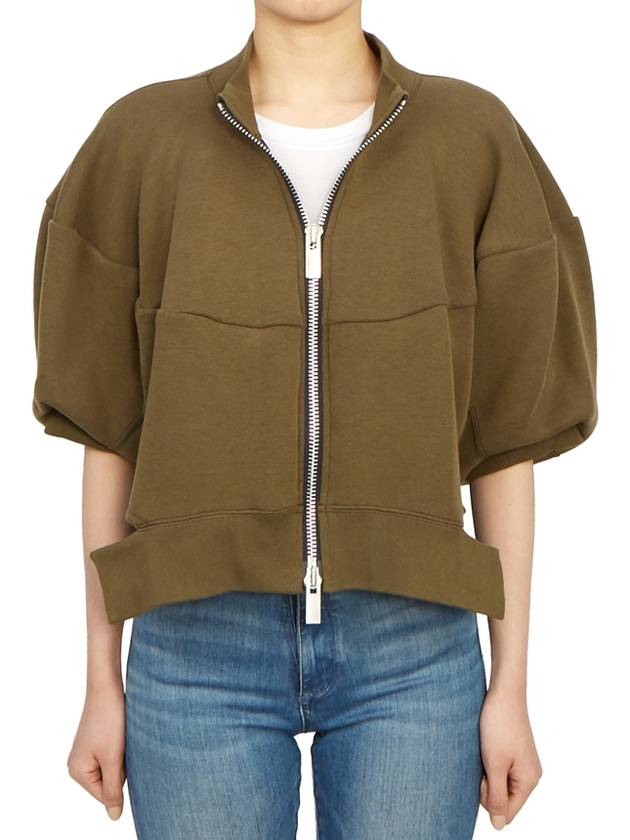 Sponge Sweat Blouson Jacket Olive - SACAI - BALAAN 5