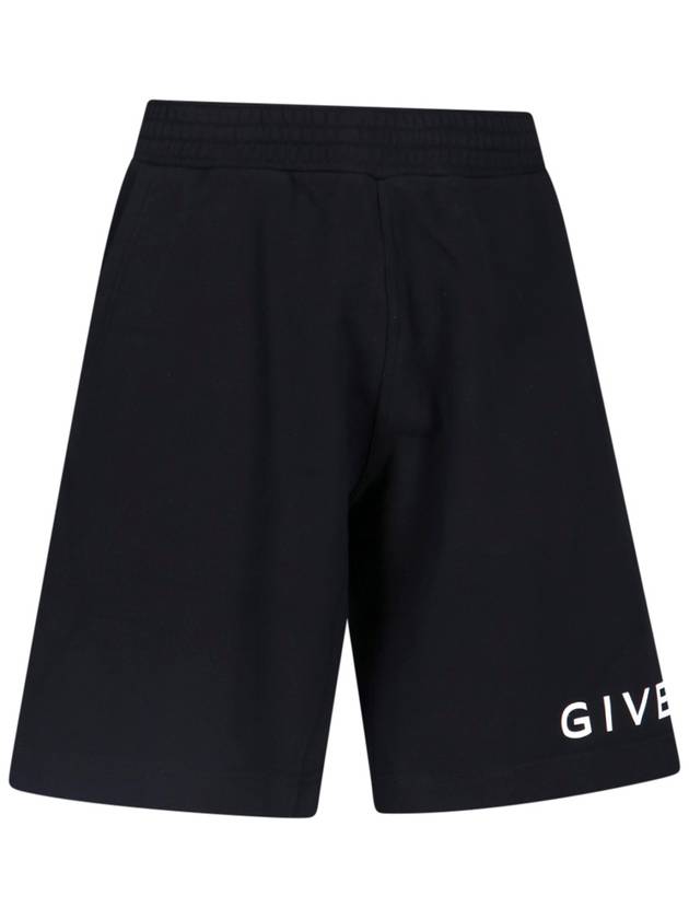 Logo Print Pocket Shorts Black - GIVENCHY - BALAAN 3