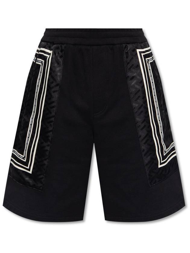 Greca Bermuda Shorts Black - VERSACE - BALAAN 1